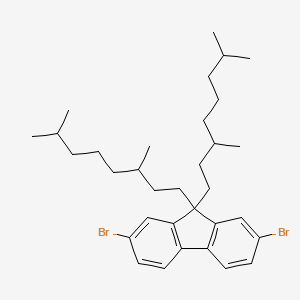 2,7-Dibromo-9,9-bis(3,7-dimethyloctyl)-9H-fluorene chemical structure (CAS 325461-30-1)