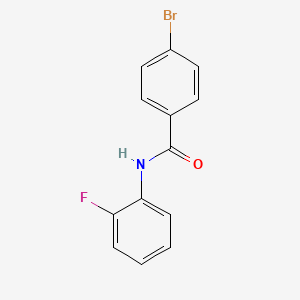 4-Bromo-N-(2-fluorophenyl)benzamide chemical structure (CAS 325471-58-7)
