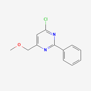 4-Chloro-6-(methoxymethyl)-2-phenylpyrimidine chemical structure (CAS 325685-59-4)