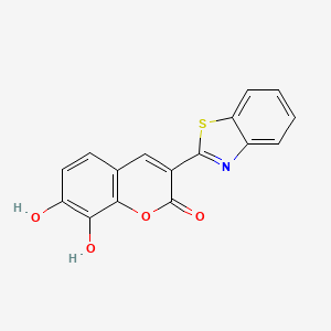 3-(Benzo[d]thiazol-2-yl)-7,8-dihydroxy-2H-chromen-2-one chemical structure (CAS 325721-44-6)