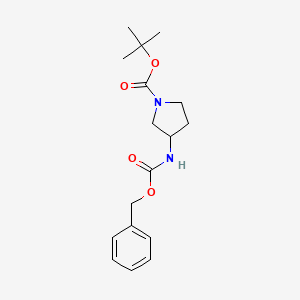 tert-Butyl 3-(((benzyloxy)carbonyl)amino)pyrrolidine-1-carboxylate chemical structure (CAS 325775-36-8)