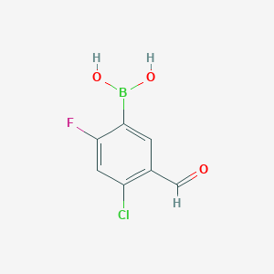 (4-Chloro-2-fluoro-5-formylphenyl)boronic acid chemical structure (CAS 325786-27-4)