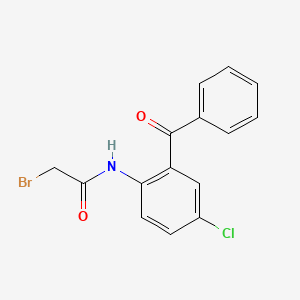 N-(2-Benzoyl-4-chlorophenyl)-2-bromoacetamide chemical structure (CAS 32580-26-0)