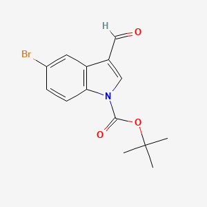 tert-Butyl 5-bromo-3-formyl-1H-indole-1-carboxylate chemical structure (CAS 325800-39-3)