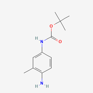 tert-Butyl (4-amino-3-methylphenyl)carbamate chemical structure (CAS 325953-41-1)