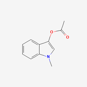 1-Methyl-1H-indol-3-yl acetate chemical structure (CAS 3260-63-7)