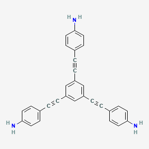 4,4',4''-(Benzene-1,3,5-triyltris(ethyne-2,1-diyl))trianiline chemical structure (CAS 326002-91-9)