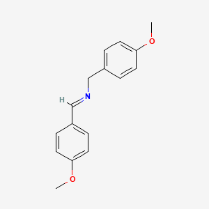 N-(4-Methoxybenzyl)-1-(4-methoxyphenyl)methanimine chemical structure (CAS 3261-60-7)