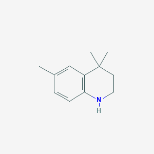 4,4,6-Trimethyl-1,2,3,4-tetrahydroquinoline chemical structure (CAS 32640-96-3)