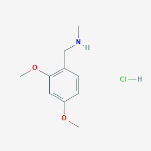 1-(2,4-dimethoxyphenyl)-N-methylmethanamine hydrochloride chemical structure (CAS 326473-23-8)