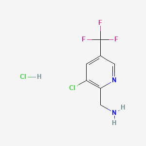 2-(Aminomethyl)-3-chloro-5-(trifluoromethyl)pyridine Hydrochloride chemical structure (CAS 326476-49-7)