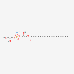 Sodium 2,3-dihydroxypropyl ((R)-2-hydroxy-3-(stearoyloxy)propyl) phosphate chemical structure (CAS 326495-23-2)