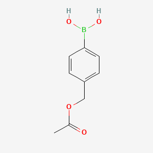 (4-(Acetoxymethyl)phenyl)boronic acid chemical structure (CAS 326496-51-9)