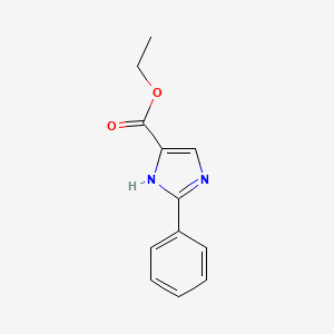 Ethyl 2-phenyl-1H-imidazole-5-carboxylate chemical structure (CAS 32683-00-4)