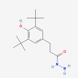 3-(3,5-Di-tert-butyl-4-hydroxyphenyl)propanehydrazide chemical structure (CAS 32687-77-7)