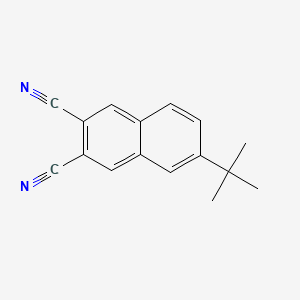 6-(tert-Butyl)naphthalene-2,3-dicarbonitrile chemical structure (CAS 32703-82-5)