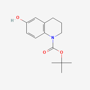 tert-Butyl 6-hydroxy-3,4-dihydroquinoline-1(2H)-carboxylate chemical structure (CAS 327044-56-4)