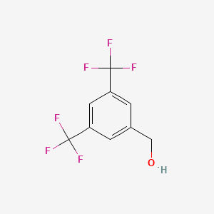(3,5-Bis(trifluoromethyl)phenyl)methanol chemical structure (CAS 32707-89-4)
