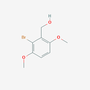 (2-Bromo-3,6-dimethoxyphenyl)methanol chemical structure (CAS 327164-05-6)