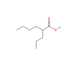 2-Propylhexanoic acid chemical structure (CAS 3274-28-0)