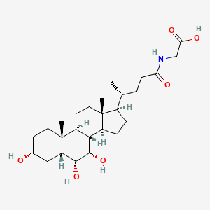 ((R)-4-((3R,5R,6R,7S,8S,9S,10R,13R,14S,17R)-3,6,7-Trihydroxy-10,13-dimethylhexadecahydro-1H-cyclopenta[a]phenanthren-17-yl)pentanoyl)glycine chemical structure (CAS 32747-08-3)