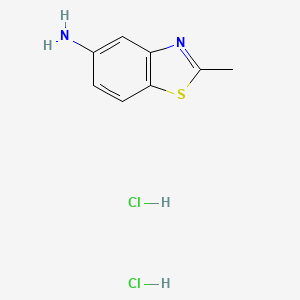 2-Methylbenzo[d]thiazol-5-amine dihydrochloride chemical structure (CAS 32770-99-3)