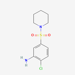 2-Chloro-5-(piperidin-1-ylsulfonyl)aniline chemical structure (CAS 328028-22-4)