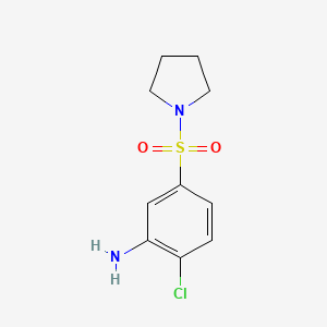2-Chloro-5-(pyrrolidin-1-ylsulfonyl)aniline chemical structure (CAS 328028-27-9)
