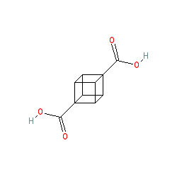 Pentacyclo[4.2.0.02,5.03,8.04,7]octane-1,4-dicarboxylic acid chemical structure (CAS 32846-66-5)