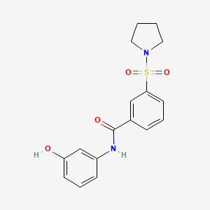 N-(3-Hydroxyphenyl)-3-(pyrrolidin-1-ylsulfonyl)benzamide chemical structure (CAS 328549-38-8)