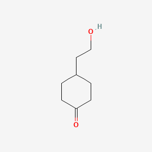 4-(2-Hydroxyethyl)cyclohexanone chemical structure (CAS 32863-01-7)