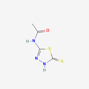 N-(5-Mercapto-1,3,4-thiadiazol-2-yl)acetamide chemical structure (CAS 32873-56-6)
