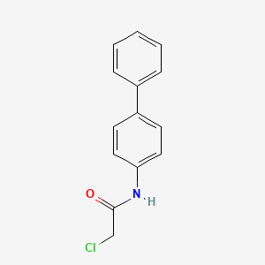 N-([1,1'-Biphenyl]-4-yl)-2-chloroacetamide chemical structure (CAS 3289-77-8)