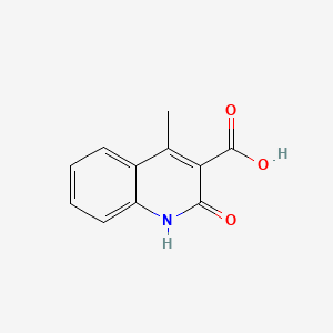 2-Hydroxy-4-methylquinoline-3-carboxylic acid chemical structure (CAS 32890-65-6)