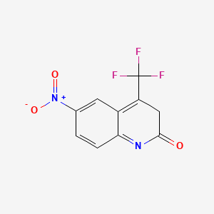 6-Nitro-4-(trifluoromethyl)quinolin-2(1H)-one chemical structure (CAS 328956-38-3)