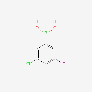 3-Chloro-5-fluorophenylboronic acid chemical structure (CAS 328956-61-2)