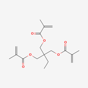2-Ethyl-2-((methacryloyloxy)methyl)propane-1,3-diyl bis(2-methylacrylate) chemical structure (CAS 3290-92-4)