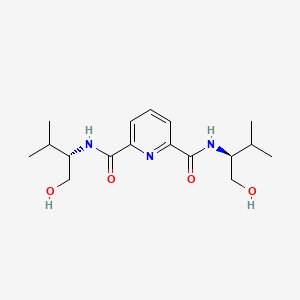 N2,N6-Bis((S)-1-hydroxy-3-methylbutan-2-yl)pyridine-2,6-dicarboxamide chemical structure (CAS 329038-94-0)