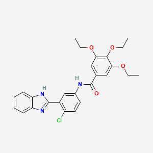 N-(3-(1H-Benzo[d]imidazol-2-yl)-4-chlorophenyl)-3,4,5-triethoxybenzamide chemical structure (CAS 329196-48-7)