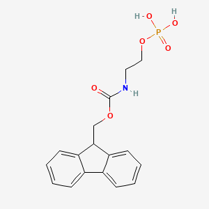 (9H-Fluoren-9-yl)methyl (2-(phosphonooxy)ethyl)carbamate chemical structure (CAS 329223-23-6)