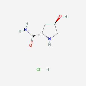 (2S,4R)-4-Hydroxypyrrolidine-2-carboxamide Hydrochloride chemical structure (CAS 32934-42-2)
