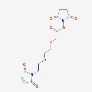 2,5-Dioxopyrrolidin-1-yl 2-(2-(2-(2,5-dioxo-2,5-dihydro-1H-pyrrol-1-yl)ethoxy)ethoxy)acetate chemical structure (CAS 329364-72-9)