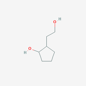 2-(2-Hydroxyethyl)cyclopentan-1-ol chemical structure (CAS 32943-15-0)