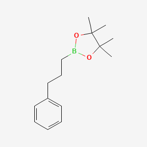 4,4,5,5-Tetramethyl-2-(3-phenylpropyl)-1,3,2-dioxaborolane chemical structure (CAS 329685-40-7)