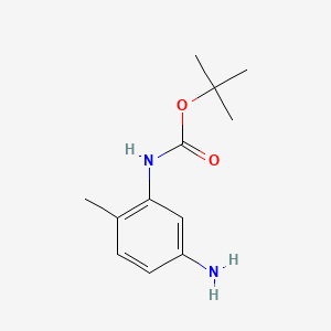 tert-Butyl (5-amino-2-methylphenyl)carbamate chemical structure (CAS 329763-32-8)