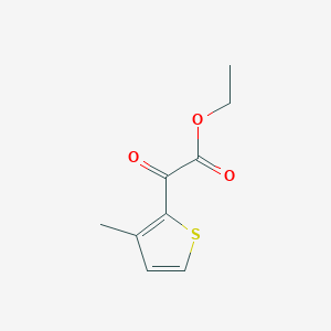 Ethyl 2-(3-methylthiophen-2-yl)-2-oxoacetate chemical structure (CAS 32977-83-6)