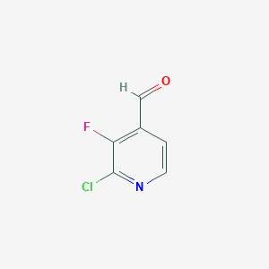 2-Chloro-3-fluoropyridine-4-carbaldehyde chemical structure (CAS 329794-28-7)