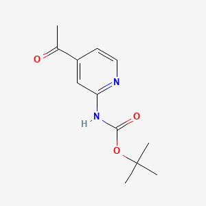 tert-Butyl (4-acetylpyridin-2-yl)carbamate chemical structure (CAS 329794-35-6)