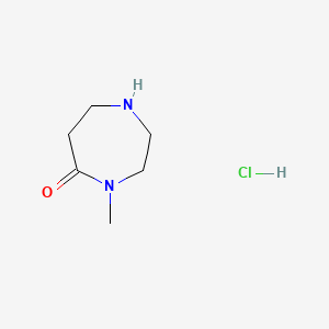 4-Methyl-1,4-diazepan-5-one hydrochloride chemical structure (CAS 329794-41-4)