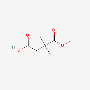 4-Methoxy-3,3-dimethyl-4-oxobutanoic acid chemical structure (CAS 32980-26-0)